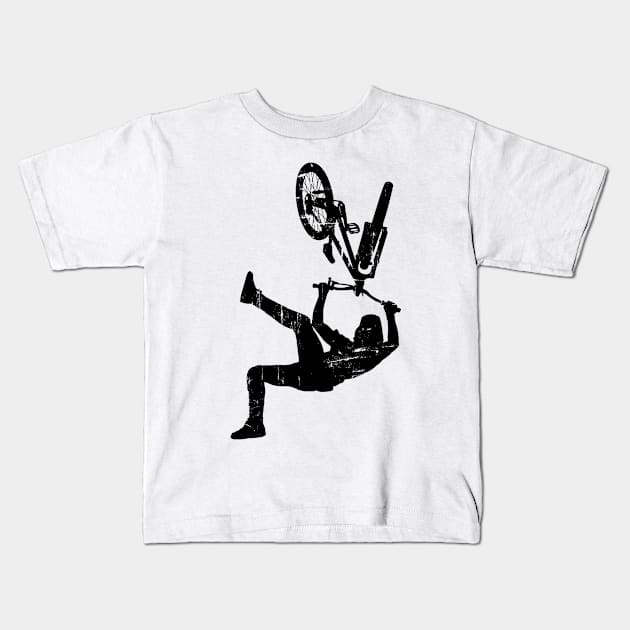 Bicycle Man Kids T-Shirt by Tamie